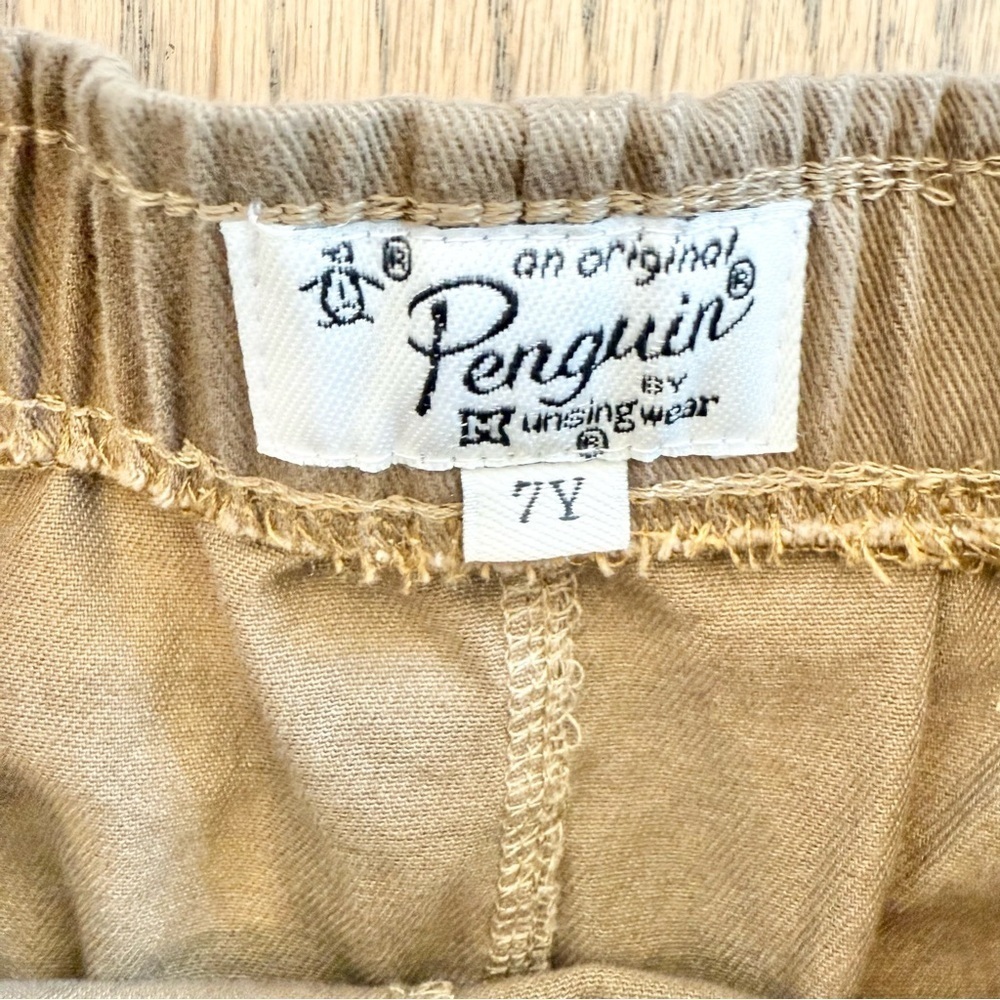 An Original Penguin Boys Khaki Elasticized Waist Jogger Pants with Pockets Sz 7Y - Picture 11 of 13